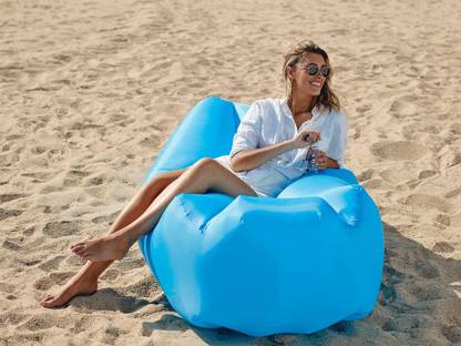 TECHGEAR Travelling Foldable Inflatable Sofa Bed Camping Bed for Sleeping Beach Relaxing Cam