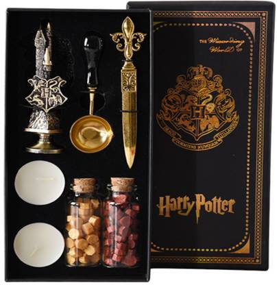 HASTHIP Wax Seal Stamp Kit, Harry Potter Wax Seal Kit with Hogwarts Wax Seal Stamp