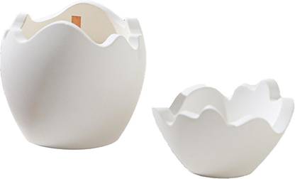 BNF Gypsum Cracked Eggshell Design Candle Jar Container with Candle Multi Use Iron Candle Holder