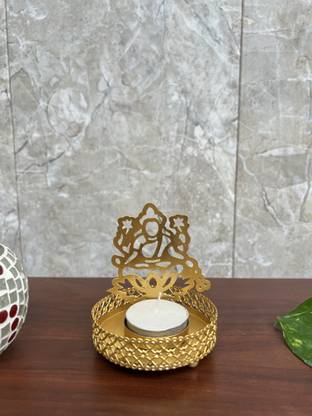 MG DECOKART MG Decor KartLakshmi Shadow T - Light Candle Holder Iron 1 - Cup Tealight Holder