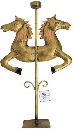 Saju Craft Antique Iron Candle Stand for Home Decor Iron Candle Holder