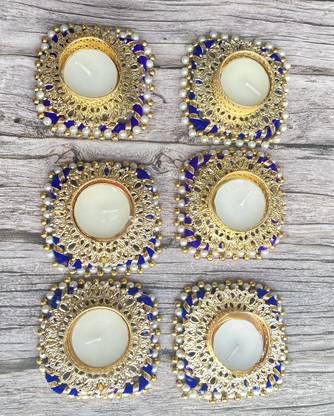 DAES Steel 6 - Cup Tealight Holder Set