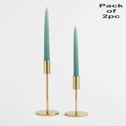 Nexgrills Golden Taper Candle Holders Single-Head Candlestick Holder Home Table Decor Iron Iron 2 - Cup Candle Holder Set