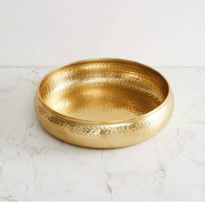 TCC Iron Decorative Bowl With Hammered Design 10 Inches
