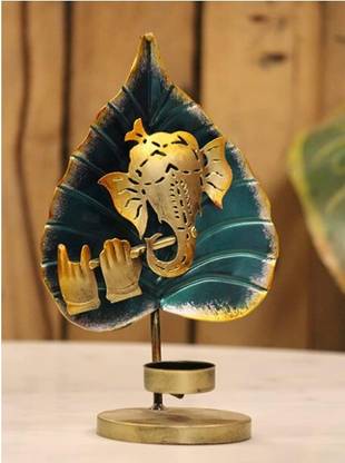 Ansari Decor Ganapati Kalpavriksha Iron 1 - Cup Candle Holder