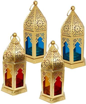 IMRAB CREATIONS Imrab Creations Decorative Metal Candle Holder Lantern, Indoor & Outdoor Decor, Iron Tealight Holder