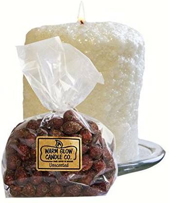 Warm Glow Company Warm Glow Candle Company Vanilla Stardust Hearth Candle w/6oz Unscented Rose Candle