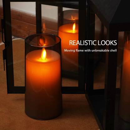 VEROX ACRGLASS3GREY Candle