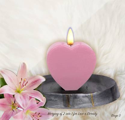 Playingflames Couples Heart Candle- Vanilla Scented Candles with Candle Stand Candle