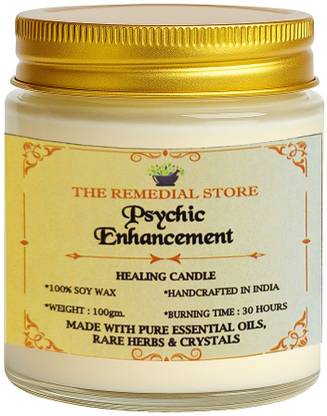The Remedial Store Psychic Enhancement Healing Candle - 100g || 100% Soy Wax || 30-Hour Burn Candle