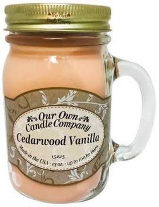 Our Own Company Our Own Candle Company Cedarwood Vanilla Scented 13 Ounce Mason Jar Candle