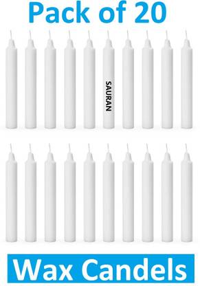 Sauran Pack of 20 Wax Stick Candle 15W x 12H Centimeters WC22.1 Candle