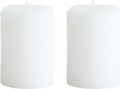 shivay White Fat Pillar Candle - Handmade and Long-Lasting - Perfect for Home Decor Candle