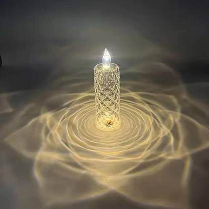 KASHTGO Crystal Led Candle Lamp Candle Candle (Multicolor, Pack of 1) Candle