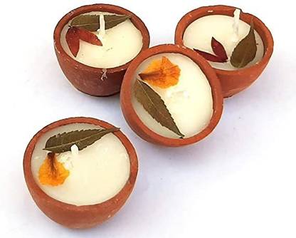 illume Fragrance,Scented Sandle Lemon Grass Diya Wax Candle for Diwali Decoration Candle