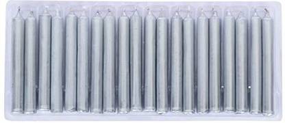 Parkash Candles Chime Candles Set of 20 | Ritual Spell Candle | Unscented (Silver) Candle