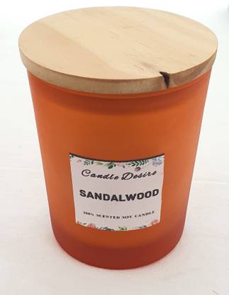 candledesire Frosted Glass Designer Scented Candle Candle