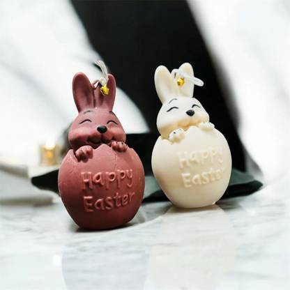 Aromatic wick Easter Candle || Scented Candle || Home Decor Candle ||Bunny Candle Candle