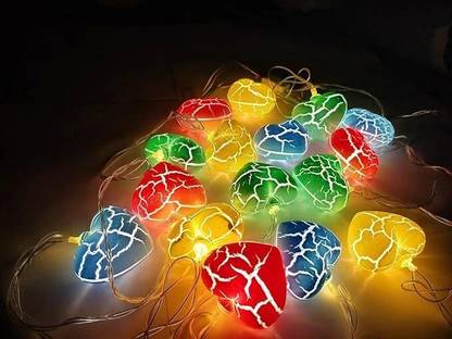 KAVORA 15 LEDs 4 m Multicolor Steady Heart Rice Lights
