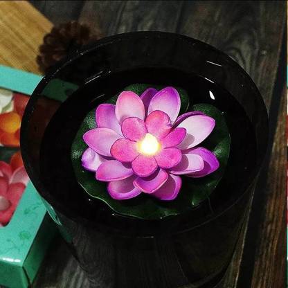 ZUVILIKA floating lotus flower LED candles for home decoration Candle