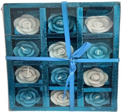 unique treasure Set of 12 Flower Shape Floating Candles for Diwali Candle