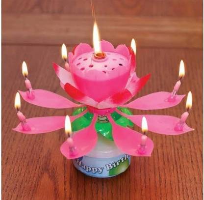 Kavi Sri Birthday Lotus Candle | Lotus Music Candle Candle