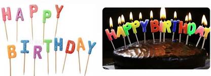Winsome Happy Birthday Sticky Fancy Bday Special Cake Candle pack of 1 Candle
