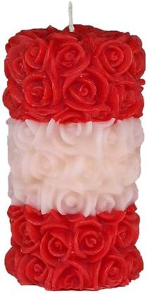 Romantic Scented Layer Rose Candle For Valentine Day, Anniversary, Home Decor मोमबत्ती