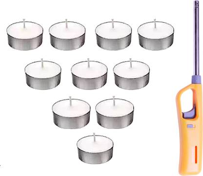 Genesis Gas Flame Lighter for Candles with Pack of 10 Tea Lights Candle