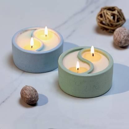Parkash Candles Yin Yang Scented Candle || Set of 2 Candle