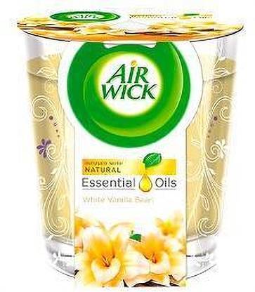 Airwick Natural Essential Oli White Vanilla Bean Candle 105g Candle