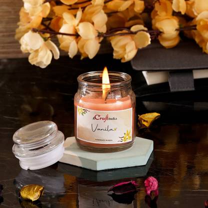 eCraftIndia Vanilla Jar Candle