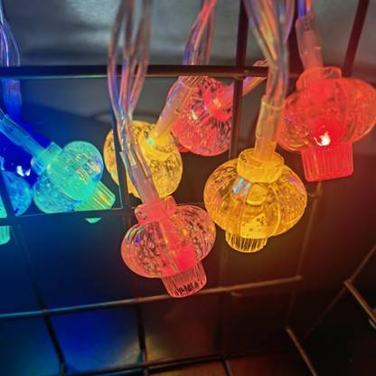 eDUST 10 LED Mini Lantern RGB Multi Color Lightening Sense Light 4 Meter Festival Candle
