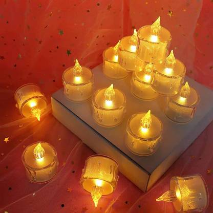 HomeFast Flameless LED Tea Light Candles Battery-Powered Unscented LED Tealight Candles Candle