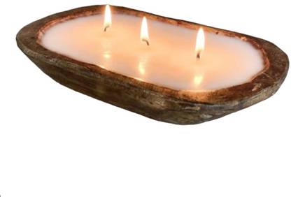 Eddika Dough Bowl Candle ~ 3 wick candle ~ Dough Bowl Candle ~ Bread Bowl Candle Candle