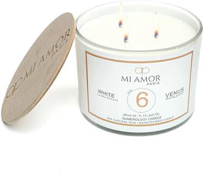 MI AMOR PARIS Number 6 Candle | Numerology Candle | Scented Candle | Aroma Candle | Soy Wax Candle