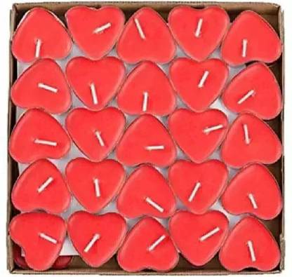 Option Gallery 25 Rose Fragrance Heart Shape Tealight Candle Candle