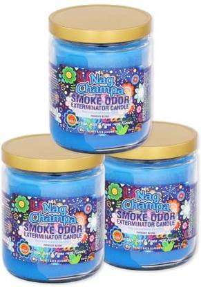 Smoke Odor Exterminator 13 Oz Jar Candles Nag Champa, (3) Candle