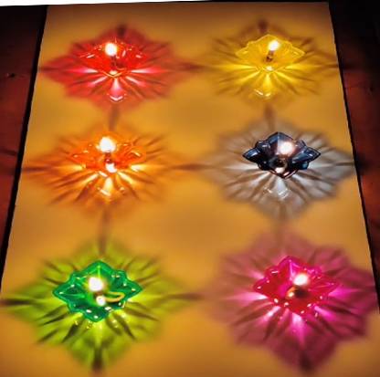 Silverlight 3D Reflection Designer Reusable Multi Shape Transparent Oil Diya Candle
