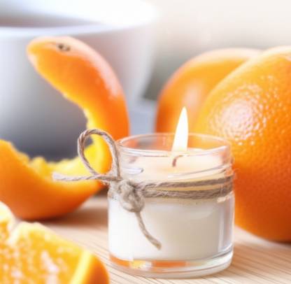 Sample Aromaà Orange Candy Soy Wax Candle | 100 g Soy-Wax Jar Candle | 25 h Burn Candle