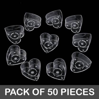 MAGICMOON Polycarbonate Heart Shaped Empty Tealight Cups / Container For DIY Candle Making Candle