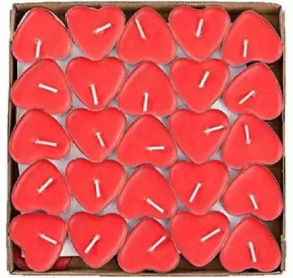 Option Gallery 25 Rose Fragrance Heart Shape Tealight Candle Candle