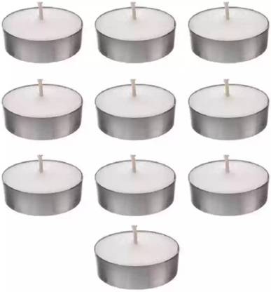 Aryaa Candles Wax Tealight Candles 10 grmTea Light Smokeless |(Set of 10, White)_SS17 Candle