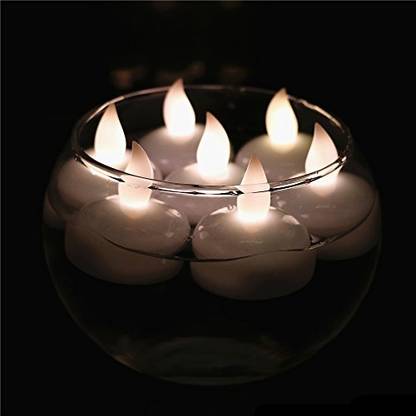 Air Fly Water Floating Led Flickering Candles Tealights Diya for Home Decoration Candle