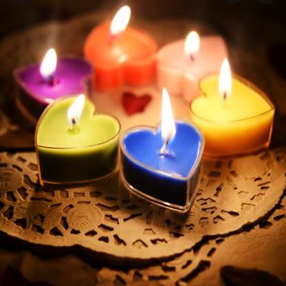 AestheticsDelight Romantic Heart Shape Tea Light Candles| Scented | Candle