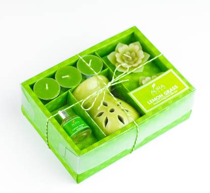 AuraDecor Diffuser Gift Set with 3 Tealight, 2 Floating & Aroma Candle