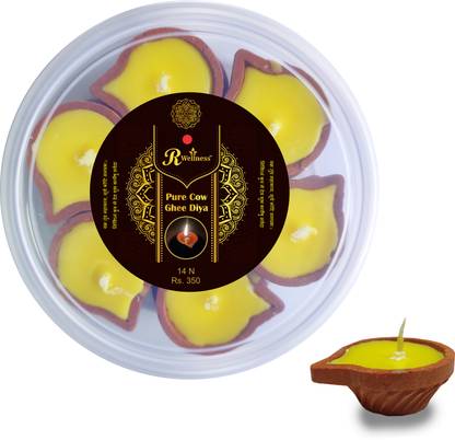 R Wellness Ghee Diya for Puja 14 Pure Cow Ghee Diya Candle