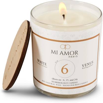 MI AMOR PARIS Number 6 Candle | Numerology Candle | Scented Candle | Aroma Candle | Soy Wax Candle