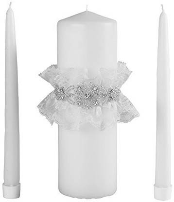 Ivy Lane Design Cecilia Wedding Collection Unity Candle Set White Candle