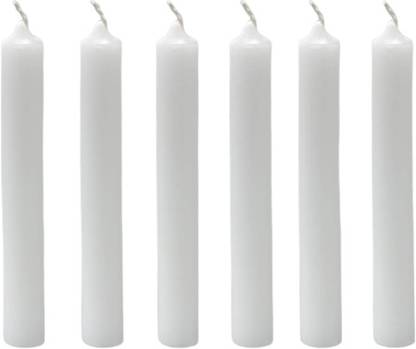 navaash Unscented White Taper Candles, Pack of 20 Candle